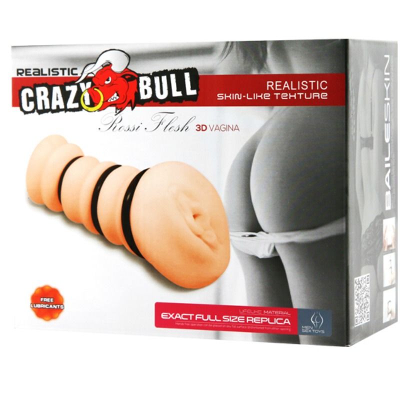 CRAZY BULL - MASTURBADOR COM ANÉIS MODELO VAGINA 2 - Sex Shop Sexy