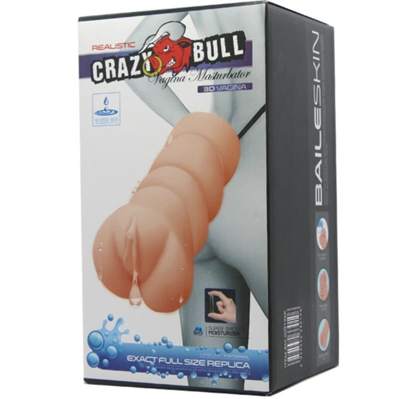 CRAZY BULL - MASTURBADOR WATER SKIN MODELO VAGINA 3 - Sex Shop Sexy