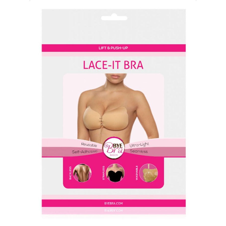 BYE-BRA - LACE-IT SUTIÃ PUSH-UP PRETO COPA C - Sex Shop Sexy