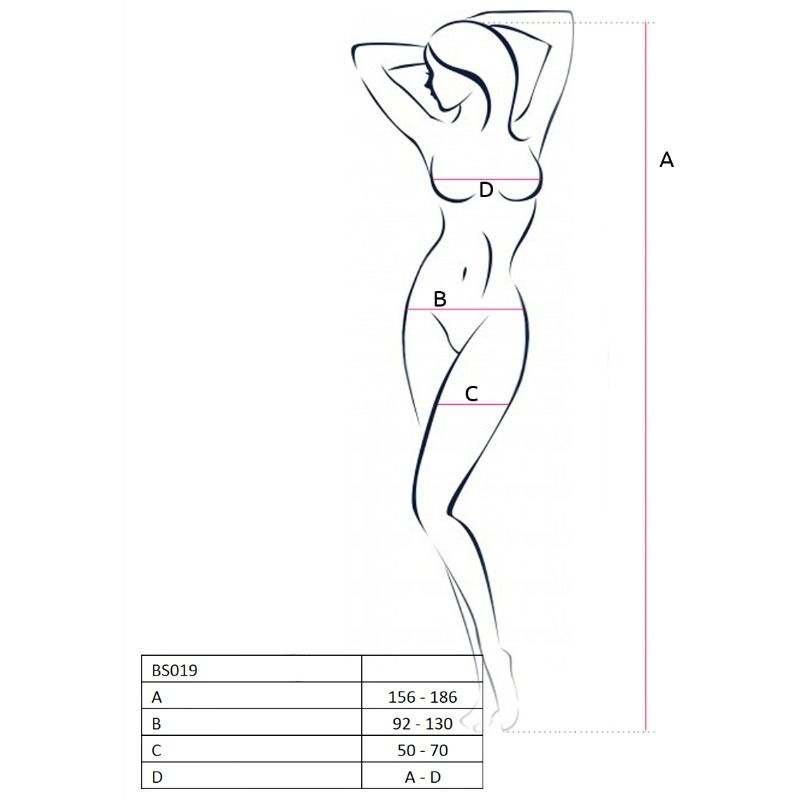 PASSION - BODYSTOCKING MULHER BS019 BRANCO TAMANHO ÚNICO - Sex Shop Sexy