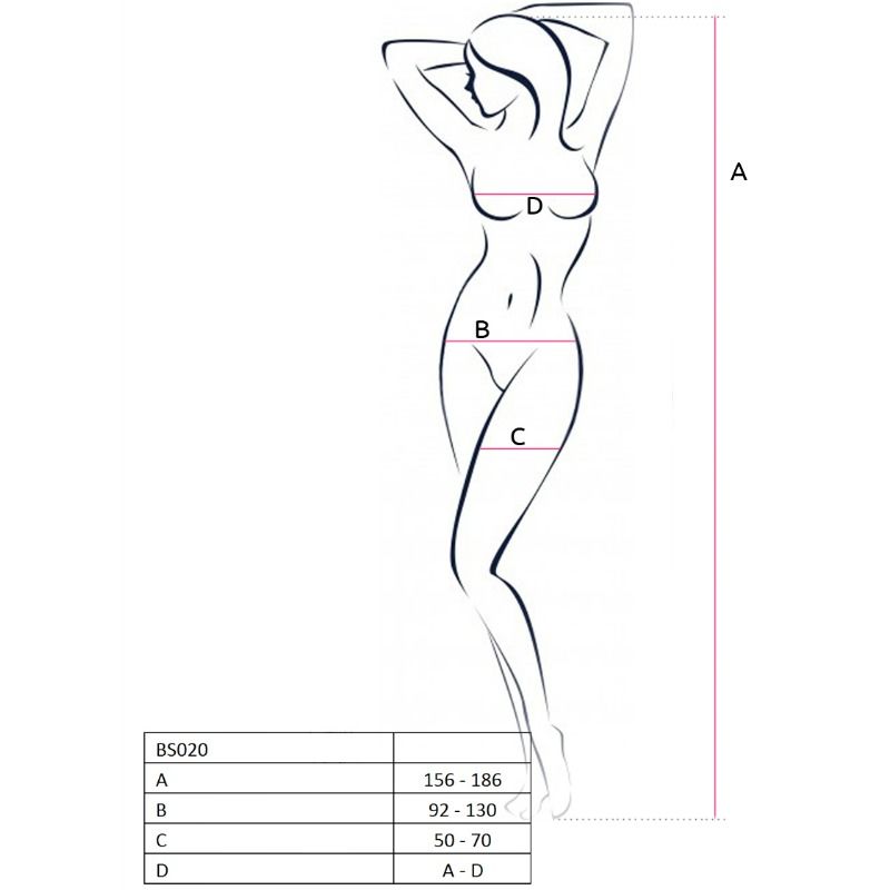 PASSION - BODYSTOCKING MULHER BS020 BRANCO TAMANHO ÚNICO - Sex Shop Sexy