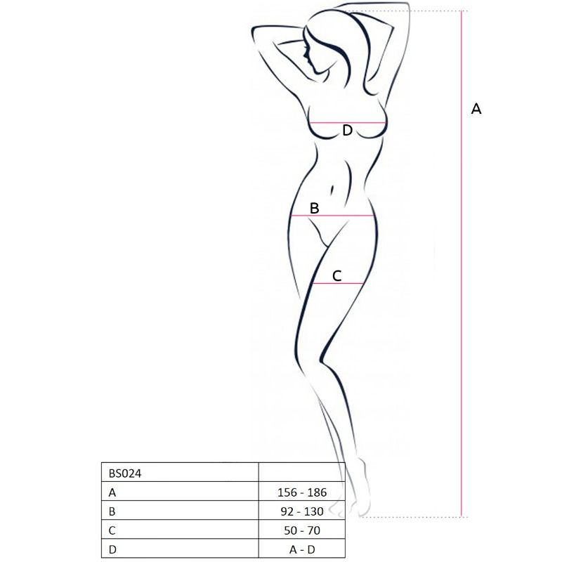PASSION - BODYSTOCKING MULHER BS024 BRANCO TAMANHO ÚNICO - Sex Shop Sexy