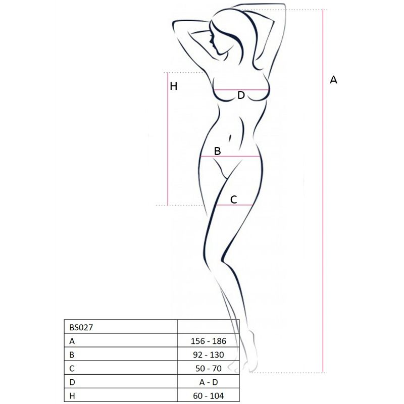PASSION - BODYSTOCKING MULHER BS027 ESTILO VESTIDO PRETO TAMANHO ÚNICO - Sex Shop Sexy