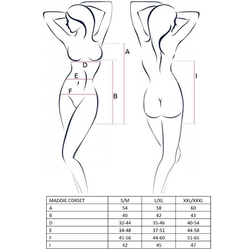 PASSION - CORSET MADDIE MULHER PRETO TAMANHO S/M