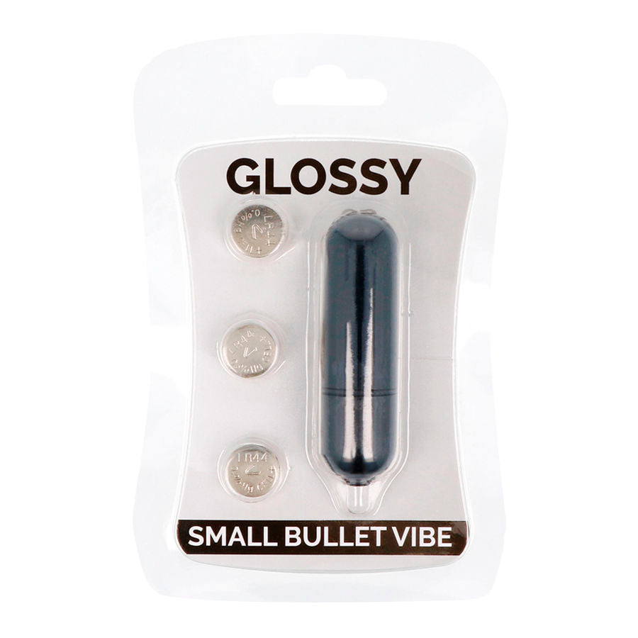 GLOSSY - SMALL BULLET VIBRADOR NEGRO - Sex Shop Sexy