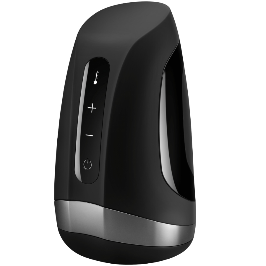 SATISFYER - MEN MASTURBADOR VIBRAÇÃO COM AQUECIMENTO - Sex Shop Sexy