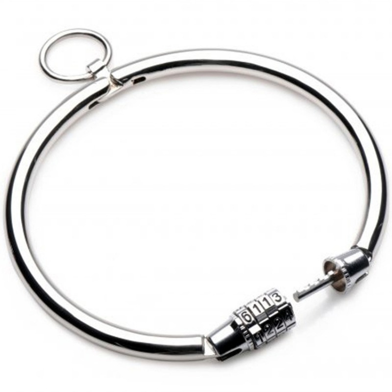 METAL HARD - COLAR METAL FECHO COM COMBINAÇÃO 12 CM - Sex Shop Sexy