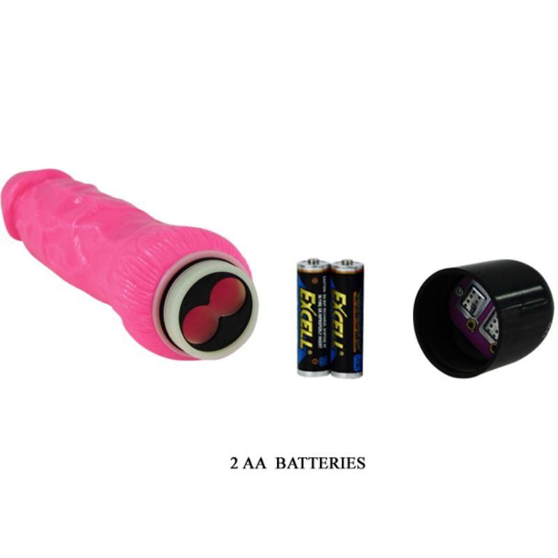 BAILE - VIBRADOR SEXO REALISTA COLORIDO ROSA 24 CM
