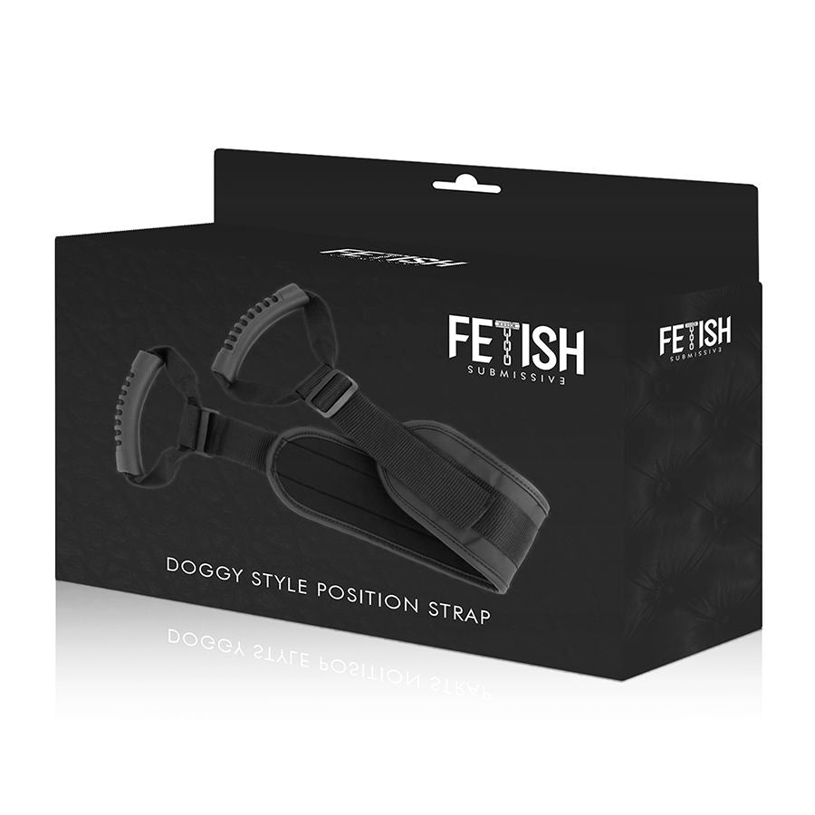 FETISH SUBMISSIVE - ARNÊS PARA POSIÇÃO "DOGGY STYLE" COM FORRO EM NEOPRENE - Sex Shop Sexy