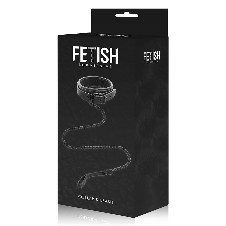 FETISH SUBMISSIVE - COLAR COM CORRENTE COM FORRO NEOPRENO - Sex Shop Sexy