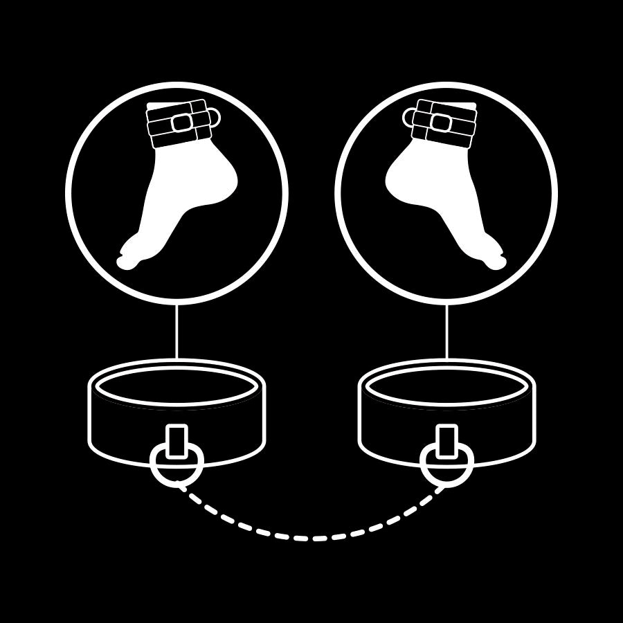 FETISH SUBMISSIVE - ALGEMAS TORNOZELOS COURO VEGANO COM FORRO NEOPRENO - Sex Shop Sexy