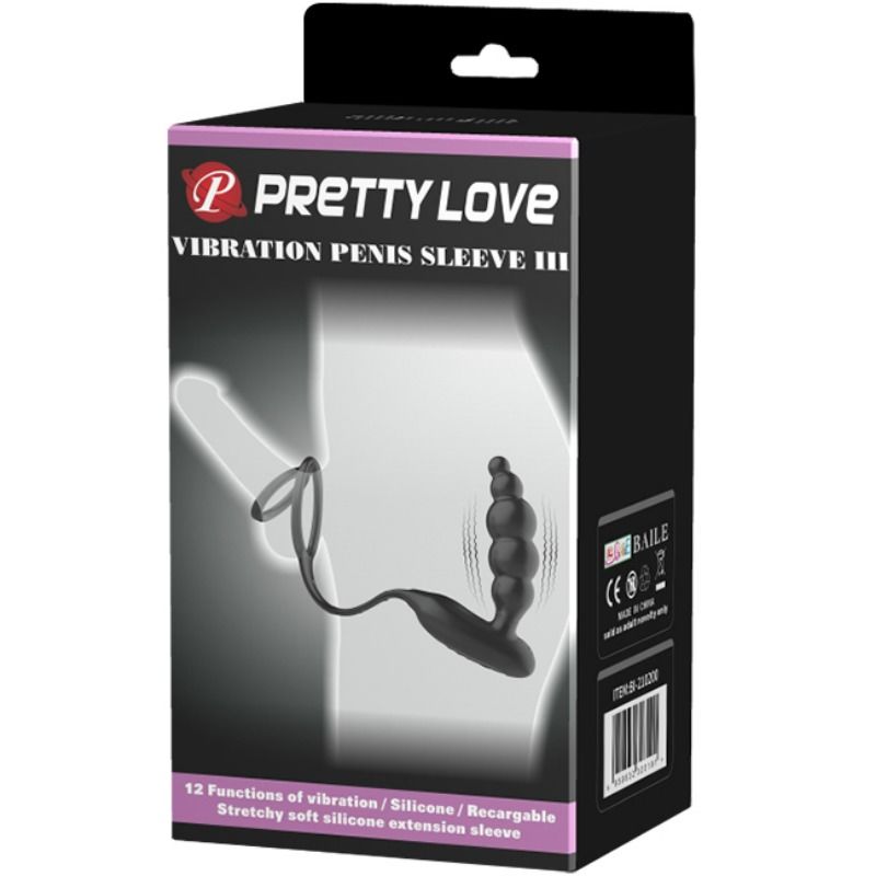 PRETTY LOVE - ANÉIS PARA PÊNIS COM PLUG VIBRADOR - Sex Shop Sexy