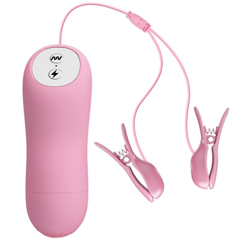 BAILE - PINÇAS ROMANTIC WAVE COM VIBRAÇÃO E ELETROCHOQUE - Sex Shop Sexy