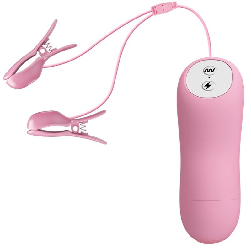 BAILE - PINÇAS ROMANTIC WAVE COM VIBRAÇÃO E ELETROCHOQUE - Sex Shop Sexy