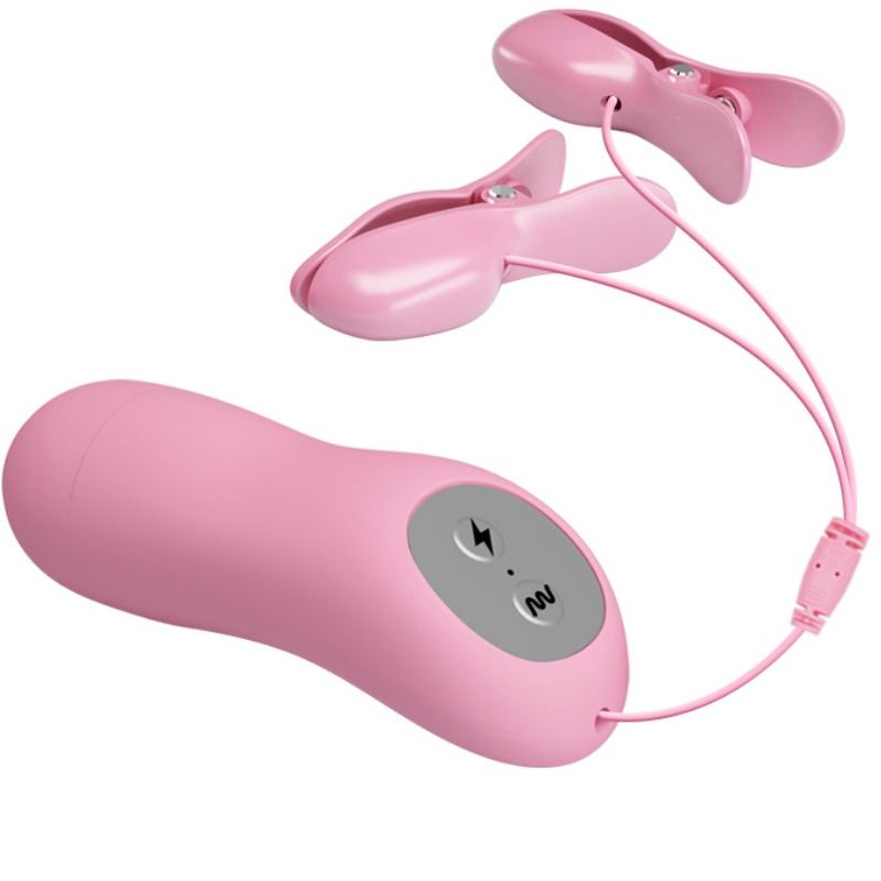 BAILE - PINÇAS ROMANTIC WAVE COM VIBRAÇÃO E ELETROCHOQUE - Sex Shop Sexy