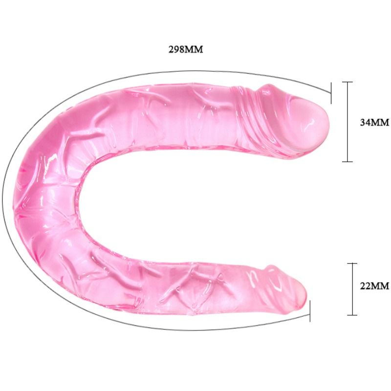 BAILE - DOUBLE DONG DILDO DUPLO ROSA - Sex Shop Sexy