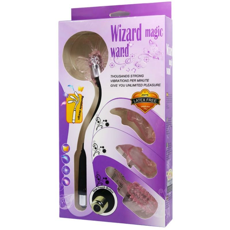 BAILE - WIZARD MAGIC WAND ESTIMULADOR COM VIBRAÇÃO - Sex Shop Sexy