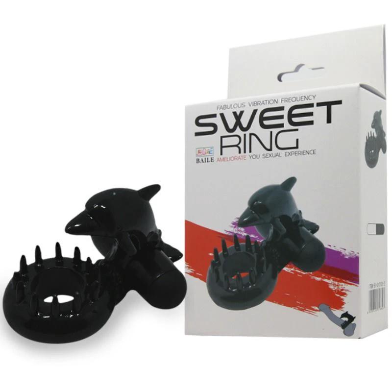 ANEL DOCE COM ESTIMULADOR CLITÓRIS GOLFINHO - Sex Shop Sexy