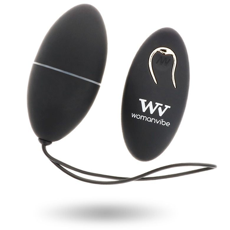 WOMANVIBE - ALSAN HUEVO COMANDO REMOTO PRETO EM SILICONE - Sex Shop Sexy
