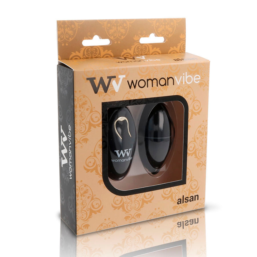 WOMANVIBE - ALSAN HUEVO COMANDO REMOTO PRETO EM SILICONE - Sex Shop Sexy