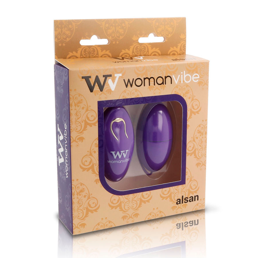 WOMANVIBE - ALSAN HUEVO COMANDO REMOTO EM SILICONE ROXO - Sex Shop Sexy