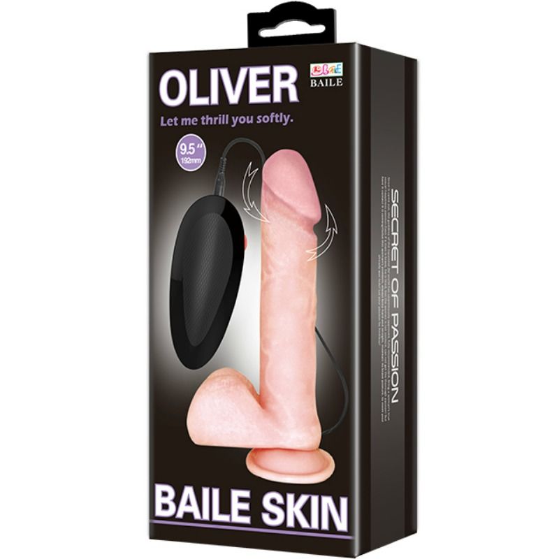 BAILE - VIBRADOR REALISTA OLIVER COM FUNÇÃO ROTAÇÃO