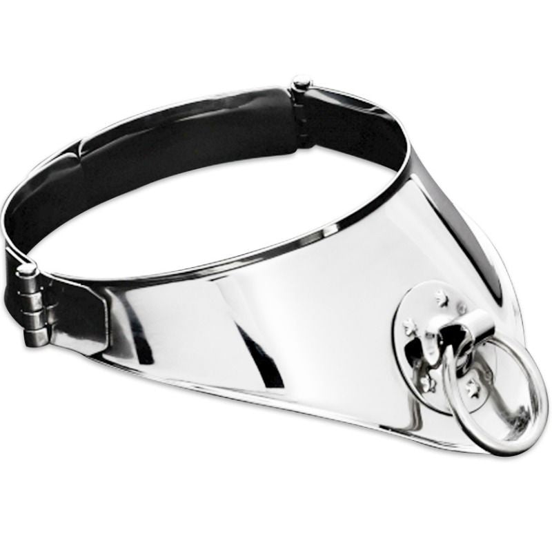 Metal Hard - Colar De Reteno Com Anel E Cadeado 12,5 Cm