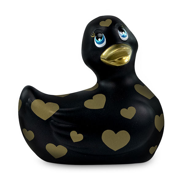BIG TEASE TOYS - I RUB MY DUCKIE 2.0 | PATO VIBRADOR ROMANCE (PRETO & DOURADO)