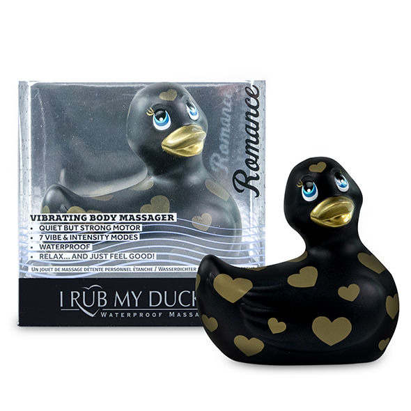 BIG TEASE TOYS - I RUB MY DUCKIE 2.0 | PATO VIBRADOR ROMANCE (PRETO & DOURADO)