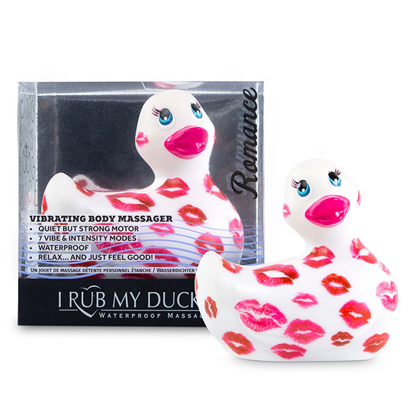 BIG TEASE TOYS - I RUB MY DUCKIE 2.0 | PATO VIBRADOR ROMANCE (BRANCO & ROSA) - Sex Shop Sexy