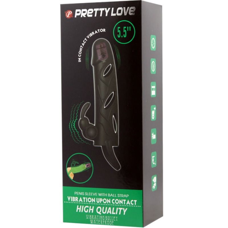 PRETTY LOVE - CAPA DE SILICONE COM VIBRAÇÃO 14 CM 2.0 - Sex Shop Sexy