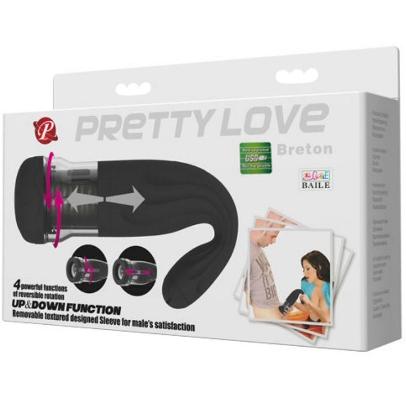 PRETTY LOVE - MASTURBADOR RECARREGÁVEL MULTIFUNÇÃO BRETON - Sex Shop Sexy