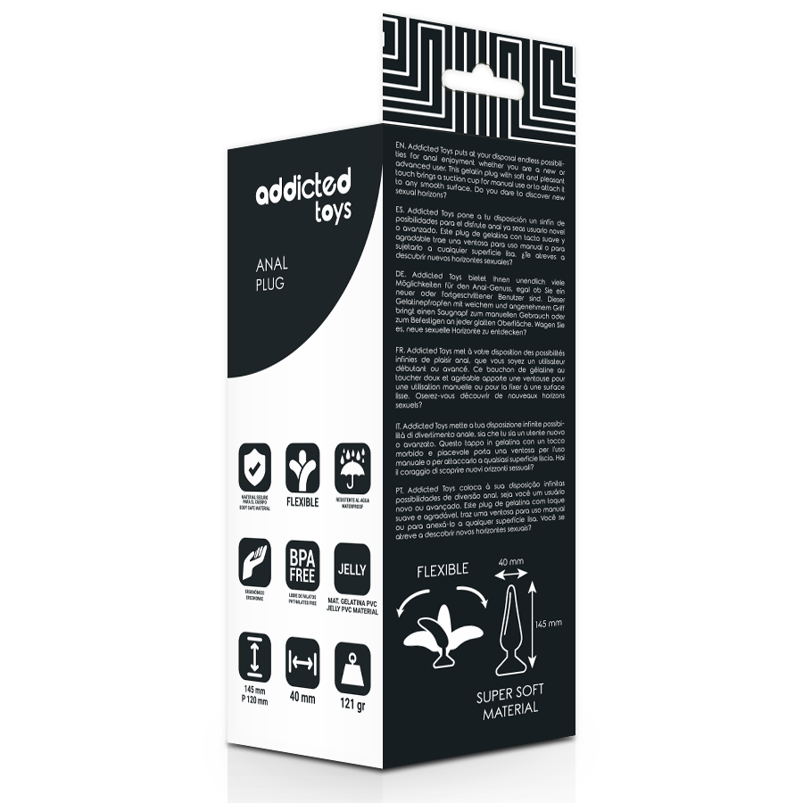 Addicted Toys - Plug Anal 14.5 Cm Preto