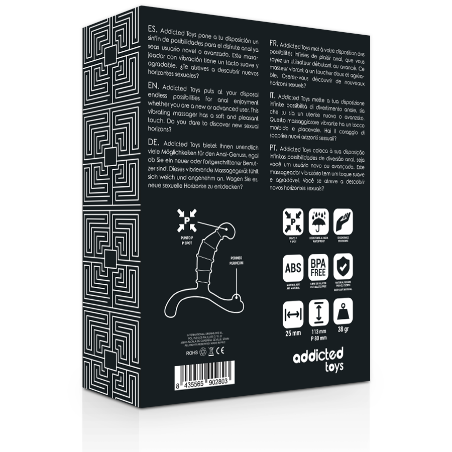 Addicted Toys - Próstata Anal Prazer Preto