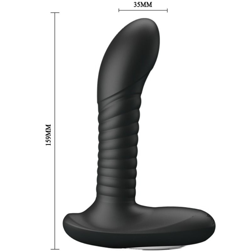 PRETTY LOVE - MERLIN VIBRADOR ANAL COM FUNÇÃO DE ROTAÇÃO E VIBRAÇÃO PRETO