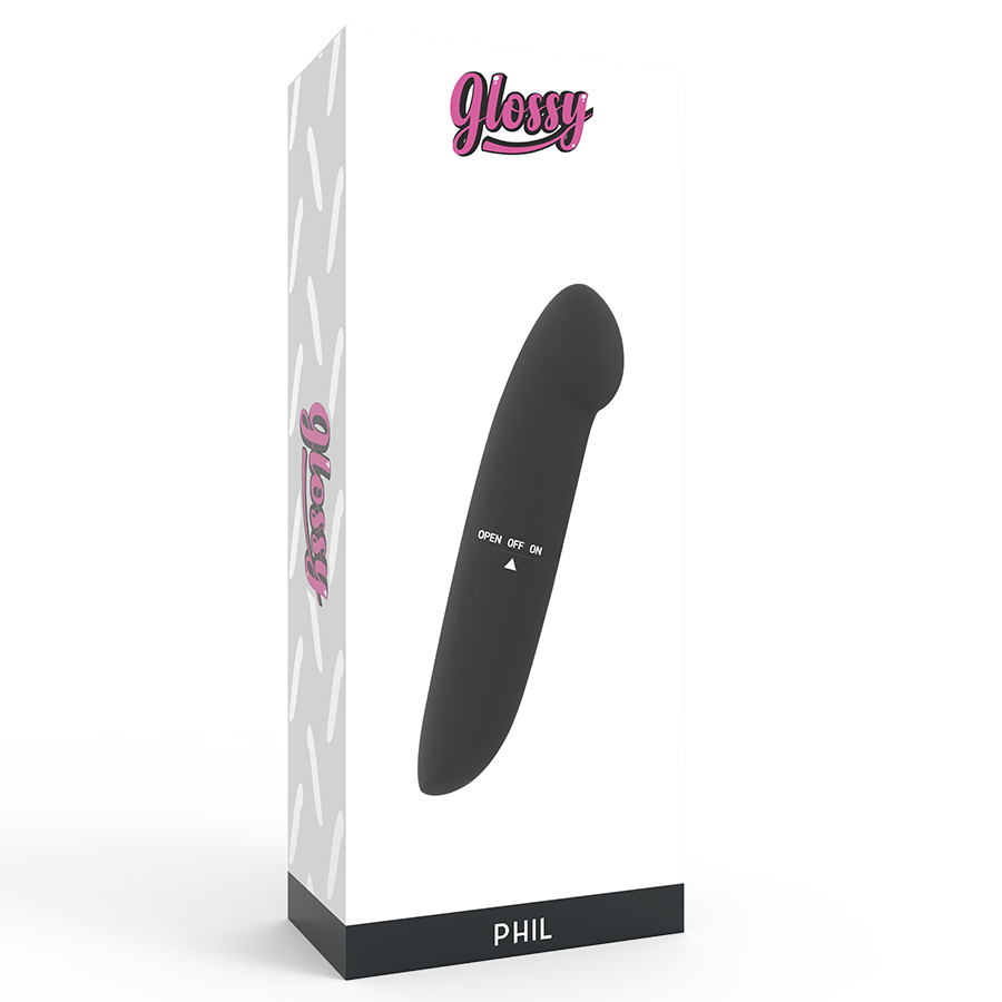 Glossy - Vibrador Phil Preto