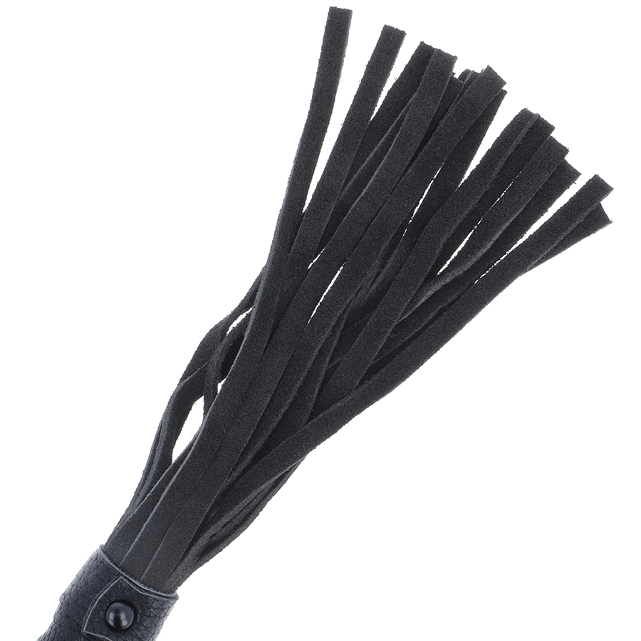 DARKNESS - CHICOTE BONDAGE PRETO COM CABO EM PELE
