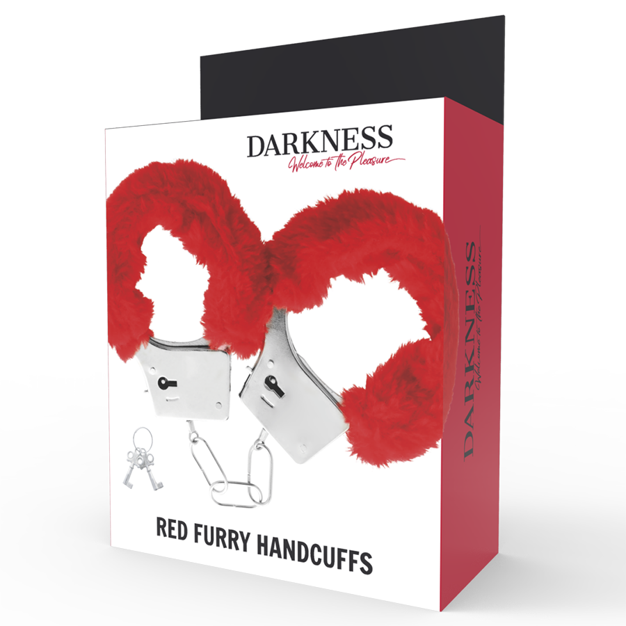 Darkness - Algemas De Metal Forro Vermelho