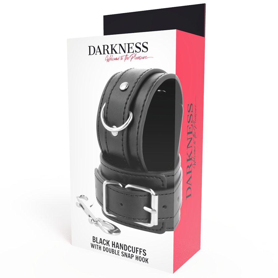 Darkness - Algemas Pretas Ajustáveis Com Fita Dupla De Reforço