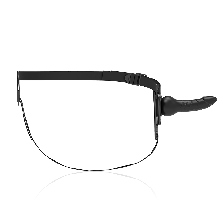 ARNÉS FETISH SUBMISSIVE - SILICONA NEGRO REALISTA 16 CM