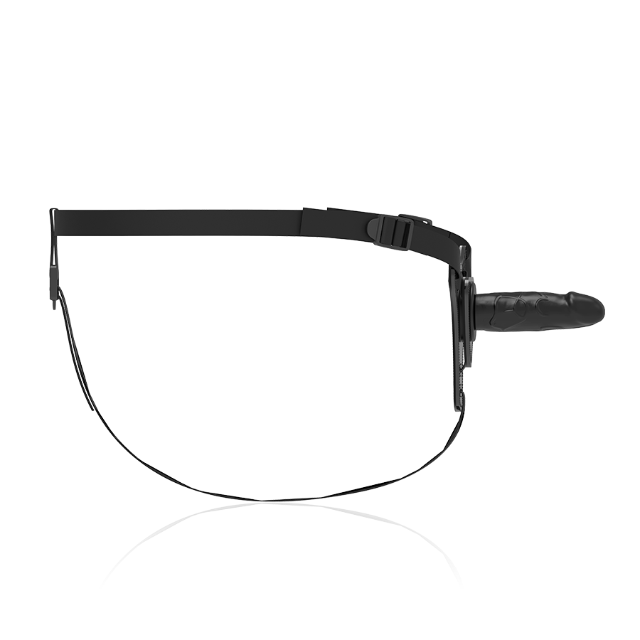 ARNÉS FETISH SUBMISSIVE - SILICONA NEGRO REALISTA 15 CM