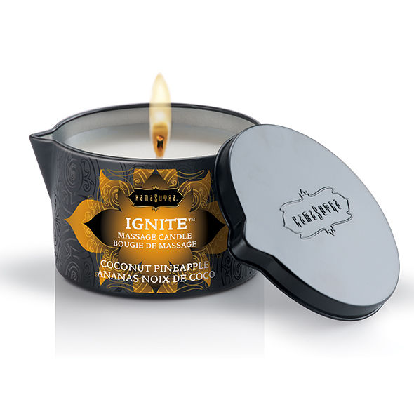 KAMASUTRA - VELA DE MASSAGEM COCO E ANANÁS 170 GR - Sex Shop Sexy