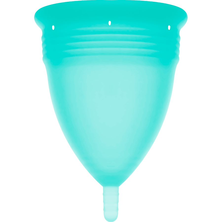 STERCUP - COPO MENSTRUAL FDA SILICONE AZUL AQUA - TAMANHO L