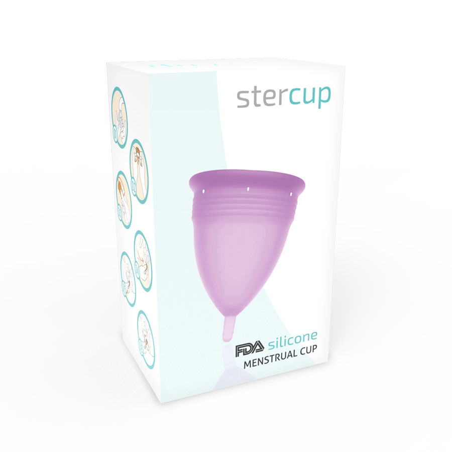 STERCUP - COPO MENSTRUAL FDA SILICONE LILÁS - TAMANHO L
