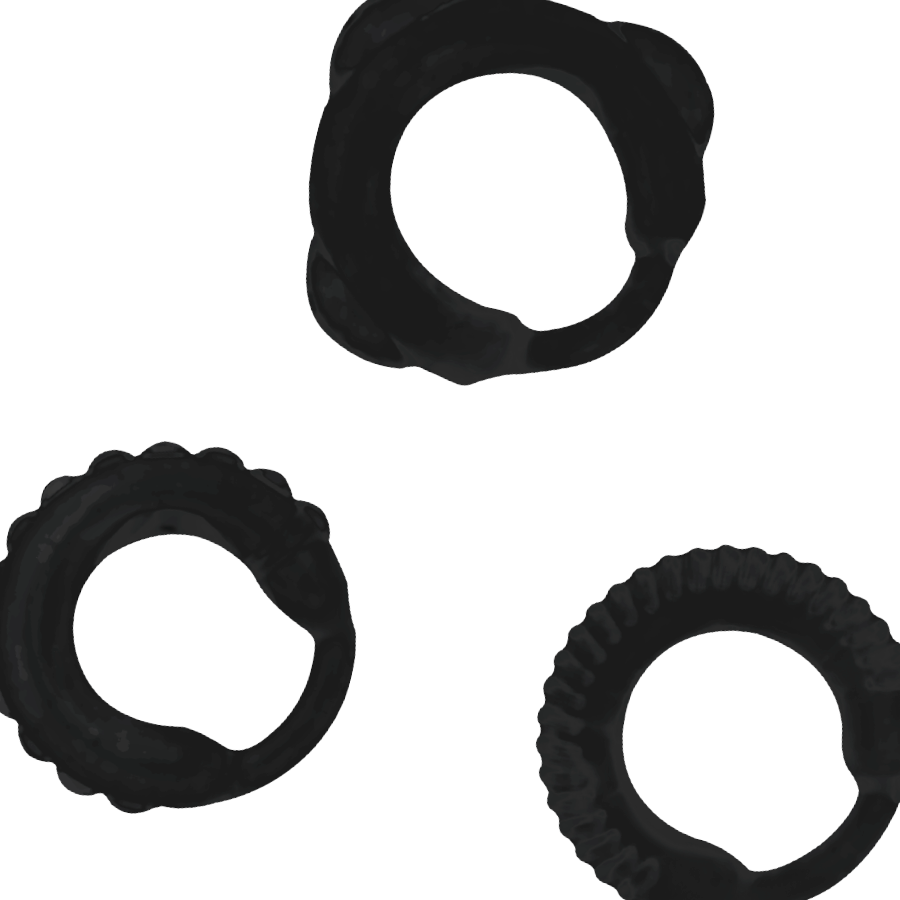 Addicted Toys - Conjunto De Anel C - Preto