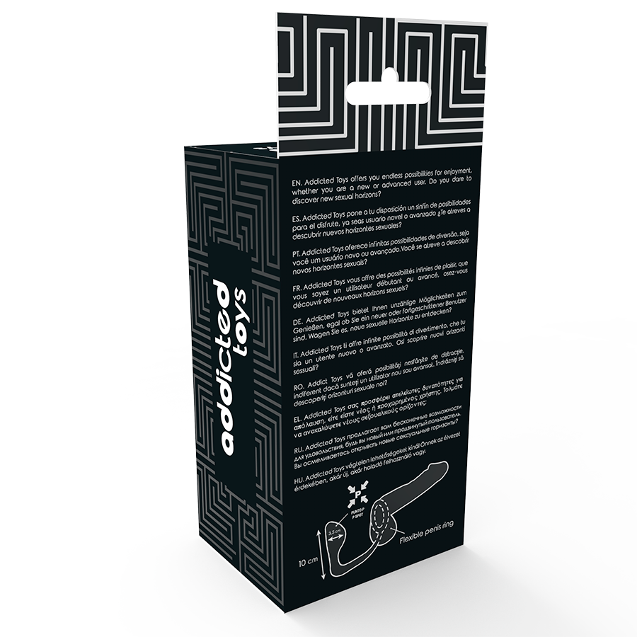 ADDICTED TOYS - PLUG ANAL COM ANEL PARA PÊNIS PRETO