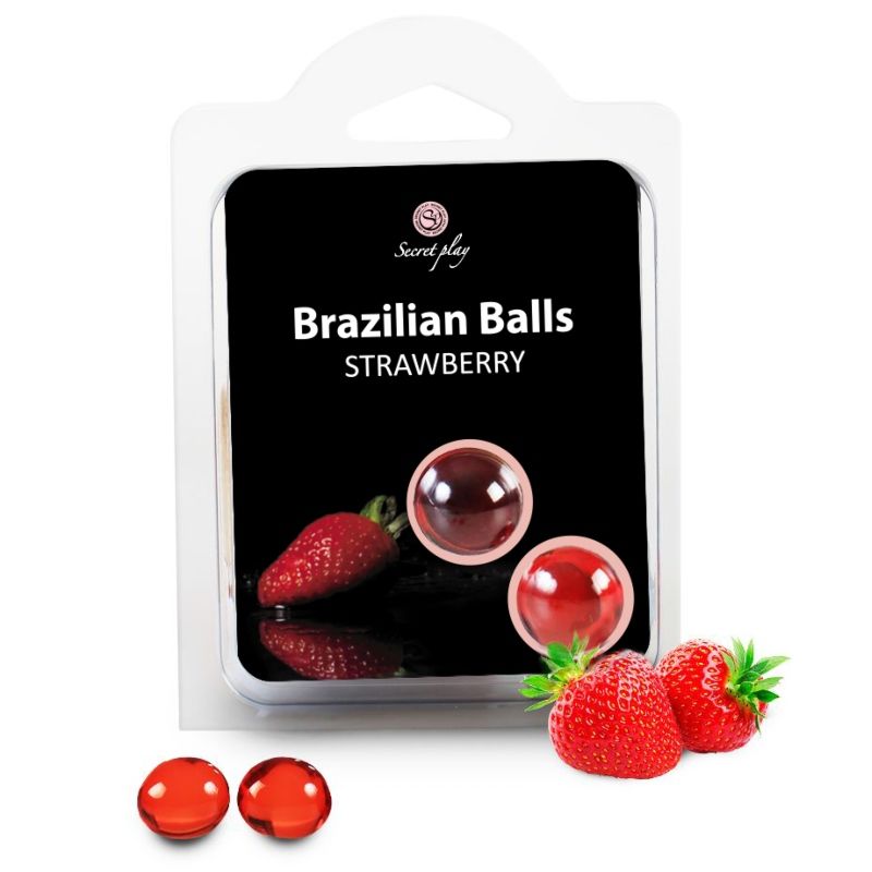 SECRETPLAY - BRAZILIAN BALLS MORANGO SET 2 BOLAS - Sex Shop Sexy