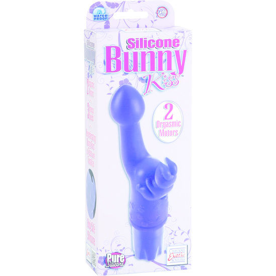 CALEXOTICS - SILICONE COELHINHO VIBRADOR KISS LILÁS