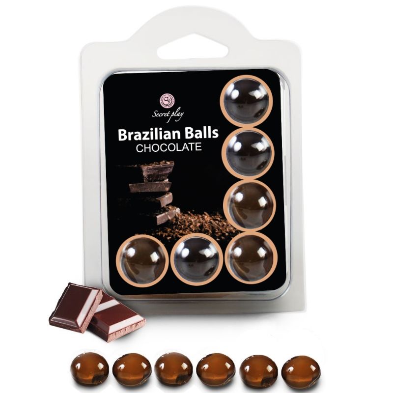 SECRETPLAY - SET 6 BRAZILIAN BALLS CHOCOLATE