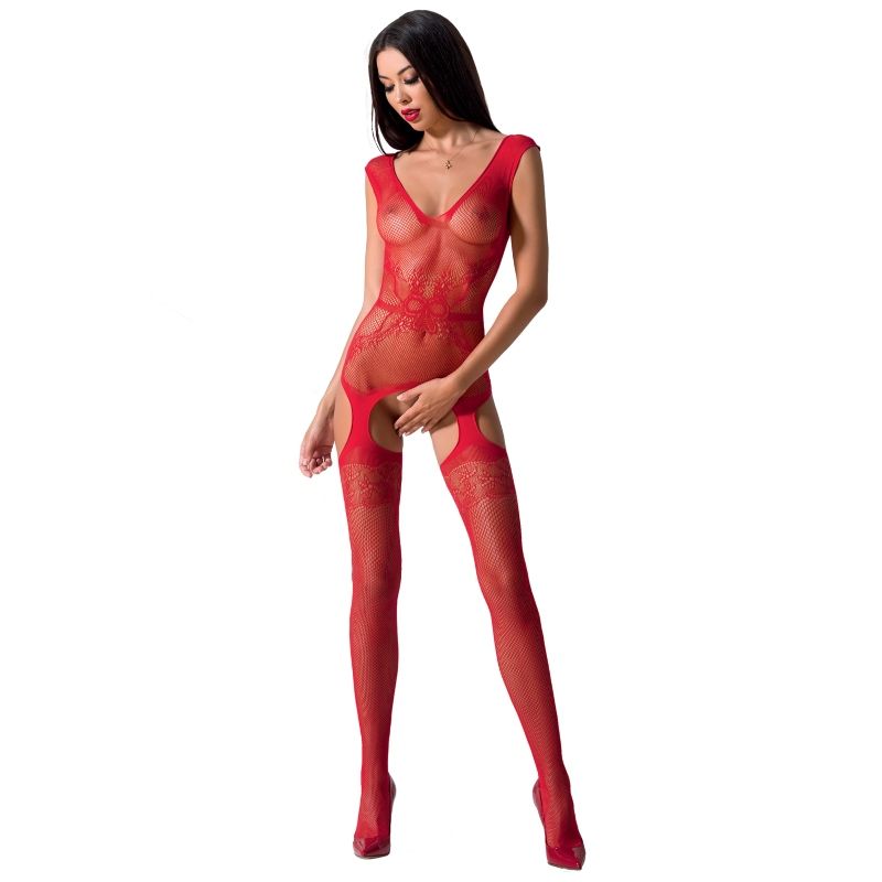 Passion - Woman Bs062 Bodystock Vermelho Tamanho Único